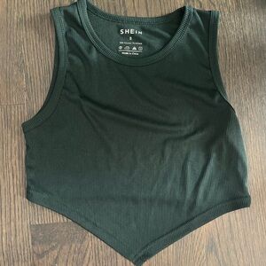 green cropped tank
